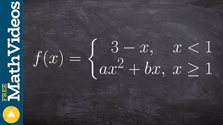 Find the values a and b that make the function differentiable [upl. by Uhej]