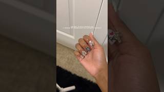 do my nails with me  part 1 🦓🥛🎀 nails youtubeshorts iamlailaskye content [upl. by Eimorej]