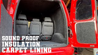 VW CADDY 2K  insulation  carpet lining  build series ep15 [upl. by Mauri]