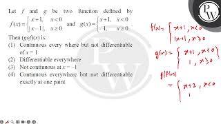 Let \ f \ and \ g \ be two function defined by fxx1x 0x1x 0 an [upl. by Inga]