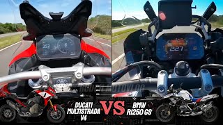 Ducati Multistrada V4 🆚️ BMW R1250 GS  Top Speed amp Acceleration 🔥🔥 [upl. by Shimkus]