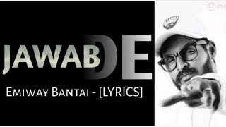 Emiway bantai। JAWAB DE 2। Wrt jms। Official audio। [upl. by Lem]