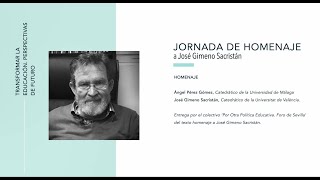 Homenaje en la Jornada dedicada a José Gimeno Sacristán [upl. by Saxela627]