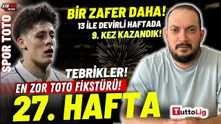 BÄ°Z DEÄÄ°L SÄ°Z KAZANDINIZ 27 Hafta Spor Toto Tahminleri TuttoLig [upl. by Birgit]