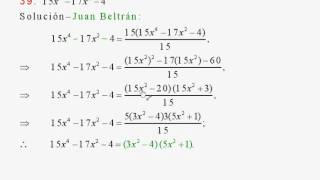 Descomposición en factores de expresiones algebraicas Baldor 10638 a 40 [upl. by Aerahs950]