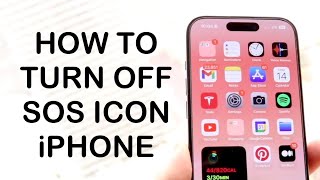 How To Turn Off SOS Icon On iPhone 2024 [upl. by Enohpesrep]