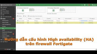 Cấu hình HA Firewall Fortigate  How to configure HA on Fortigate [upl. by Nevak]