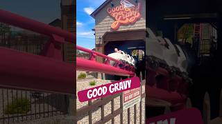 A gravy boat themed coaster😆rollercoaster themepark summer fun crazy fyp fypシ viral [upl. by Letnohc]