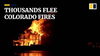 Fastmoving fires burn hundreds of homes in US state of Colorado [upl. by Ibloc216]