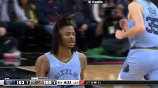 Career Game 167 Ja Morant Highlights vs SAS 01262022 [upl. by Pirozzo]