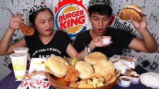 How to enjoy BURGER KING  MUKBANG [upl. by Ahseal]