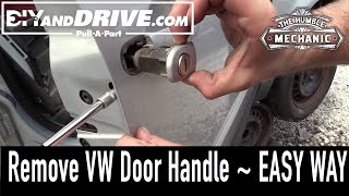 How To Remove A VW Door Handle  Salvage Yard Tips [upl. by Akemhs548]