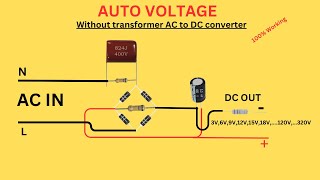 Auto AC DC converter  without transformer Convert Ac 220v power to 3v6v9v12v24v48v320V [upl. by Vaasta]