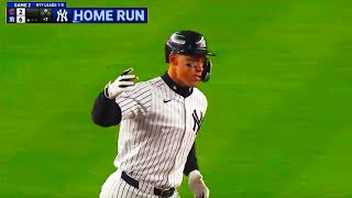 Aaron Judge 2 Run Home Run First Homer of Post Season  Yankees vs Guardians 2024 ALCS Game 2 [upl. by Arihay]