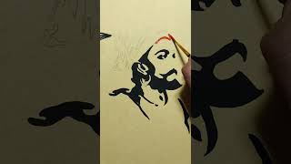 Chhatrapati Shivaji ⚔️🚩 art viral shorts drawing [upl. by Jakob134]