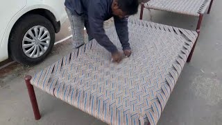 How to Make Rope Bed  Charpoy  Cot  Manja Bed [upl. by Eciryt]