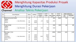 Cara Menghitung Kapasitas Produksi Pekerjaan Analisa SNI [upl. by Haleemak]