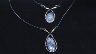 Quick Cabochon Capture In A Wire Wrapped Pendant [upl. by Louanna596]