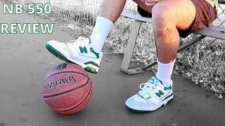 InDepth Performance Review of New Balance 550  White  Green  Do They Basketball [upl. by Eikcir]