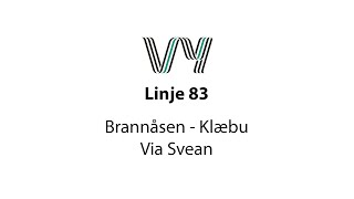 Linje 83 Brannåsen  Svean  Klæbu sentrum [upl. by Atiloj]