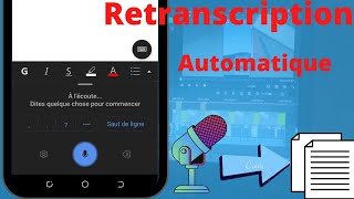 RETRANSCRIPTION automatique dAudio en TEXTE [upl. by Akayas394]