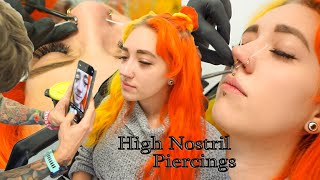 High Nostrils 💉 Nasenpiercings Nr 5 amp 6  Live beim Stechen dabei 💉 [upl. by Eirrol]