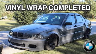 Vinyl Wrapping My Bmw E46 Part 3 [upl. by Attevroc76]