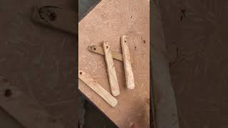 Chisel to Butterfly KnifeHand tools only DIY viralvideo trending woodworking butterflyknife [upl. by Hsina]