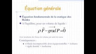 Statique des fluides  thermodinamique  PHYSIQUE CPGE Partie 2 [upl. by Belia]