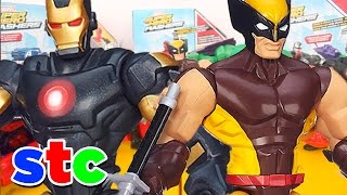 Ironman y Wolverine version Super Hero Mashers  Unboxing y Review [upl. by Marin609]