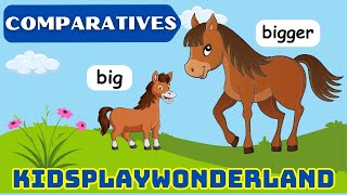 Comparative Adjectives Rules and Examples English Grammar for Kids [upl. by Bickart820]