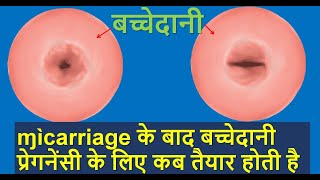 ɱìcarriage के बाद बच्चेदानी प्रेगनेंसी के लिए कब तैयार होती  pregnancy after Miscarriage  In Hindi [upl. by Yasmine133]