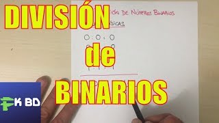 DIVISIÓN de números BINARIOS DIVISION BINARY numbers  Electrónica Digital  Operaciones Binarias [upl. by Ecargyram]