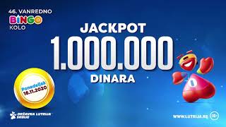 Bingo 46 vanredno kolo Jackpot od 1000000 dinara uz Bingo [upl. by Jory537]