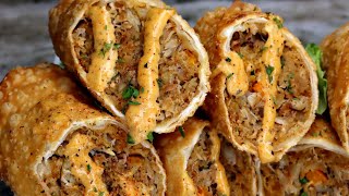 The Best Crab Cake Egg Rolls  This is so Good [upl. by Janelle]