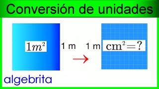 Conversión entre metros cuadrados y centímetros cuadrados [upl. by Atorod]