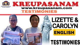 Lizette amp Carolyn English Kreupasanam Testimonies kreupasanam english [upl. by Goraud]