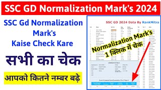 SSC Gd Normalization Marks Kaise Check Kare  How to Check SSC Gd Marks 2024  SSC Score Card 2024 [upl. by Collette]