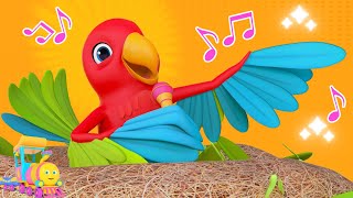 Main Tota Lal Rang Ka मैं तोता मैं तोता Kindergarten Rhymes by Huffy Puffy Train [upl. by Maze]