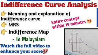 Indifference curve easy explanation in Malayalam What is MRS Indifference Map [upl. by Horatius503]