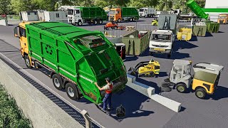 Recyclage des ordures ménagères et des encombrants à la décharge publique  Farming Simulator [upl. by Olifoet974]