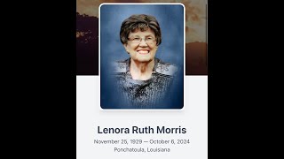 Lenora quotMimiquot Morris Memorial Nov 26 1PM Central [upl. by Cire332]