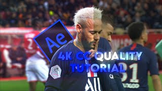 4k Quality CC After Effects  TUTORIAL   Football Cc Tutorial  After Effects Tutorial [upl. by Crawford178]