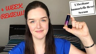 LOCCITANE IMMORTELLE RESET SERUM 4 WEEK REVIEW [upl. by Duncan]