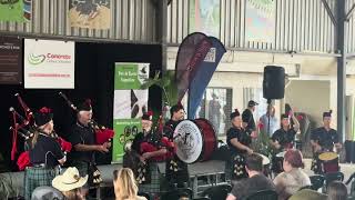 MorissetShow2024  ClanMcEwan pipeband plays Peter Allen and The Seekers Australiana LakeMac [upl. by Ahsitnauq199]