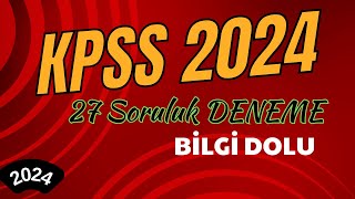 54 KPSS 2024  Lisans ve Önlisans  27 Soruluk Deneme Sınavı  Tarih  Ali Gürbüz [upl. by Halsey]