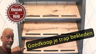 Keldertrap verbreden en bekleden met laminaat delen [upl. by Kissie]