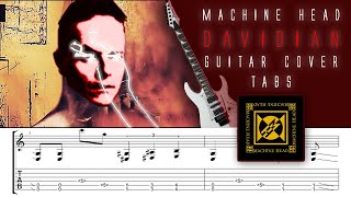 MACHINE HEAD  DAVIDIAN  HD Guitar cover  Rhythm and Solo  with Tabs [upl. by Aira]