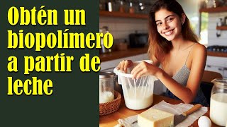 Cómo fabricar un biopolímero a partir de leche [upl. by Aldwon72]