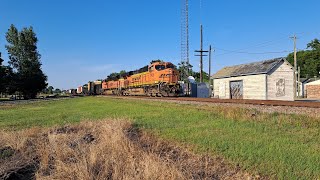 M40103 With BNSF Engines Leading Heading SouthBound Through the Lumbee Homecoming Week  Pembroke [upl. by Wymore]